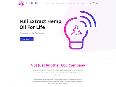 FECO4LIFE Website Redesign cbd cbd oil clean minimalist modern web page