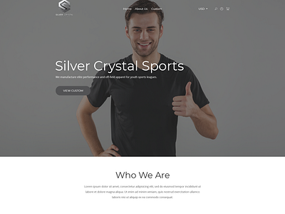 Silver Crystal Sports - Sports Apparel Website