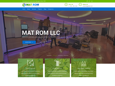 MAT ROM LLC clean construction minimalist modern simple web page