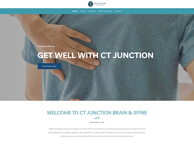 New school chiropractic look clean medical minimalist modern simple web page