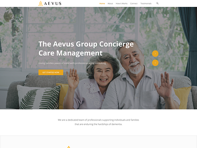 A redesign to create an elegant yet simple to use site for Aging business clean consulting minimalist webpage