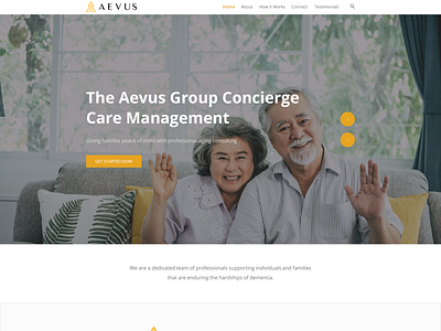 A redesign to create an elegant yet simple to use site for Aging