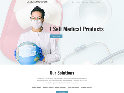Medical products provider clean medical medicalsupplies minimalist simple web page