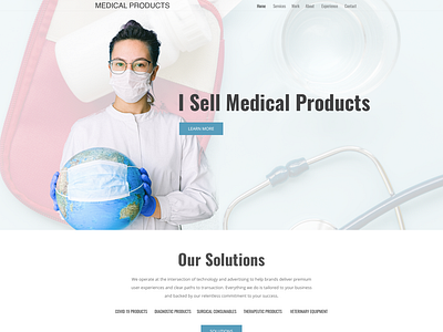 Medical products provider clean medical medicalsupplies minimalist simple web page