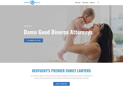 Homepage header section design attroney clean familylaw landingpage minimalist simple web page