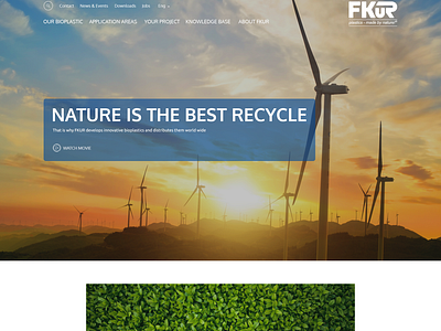 Website redesign for a leading bioplastic specialist (based on F
