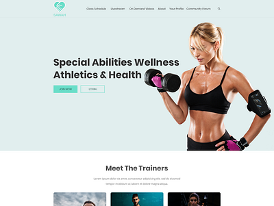 Fitness Website with a Purpose app clean landingpage minimalist modern onlinefitness physicalfitness simple