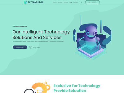Website Design for an emerging AI based technology start-up