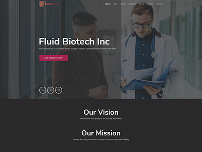 Design a web page for a ground-breaking brain medical technology clean medical medicalequipment minimalist professional simple web page