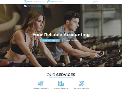 Compelling web re-design for accounting firm serving fitness bus