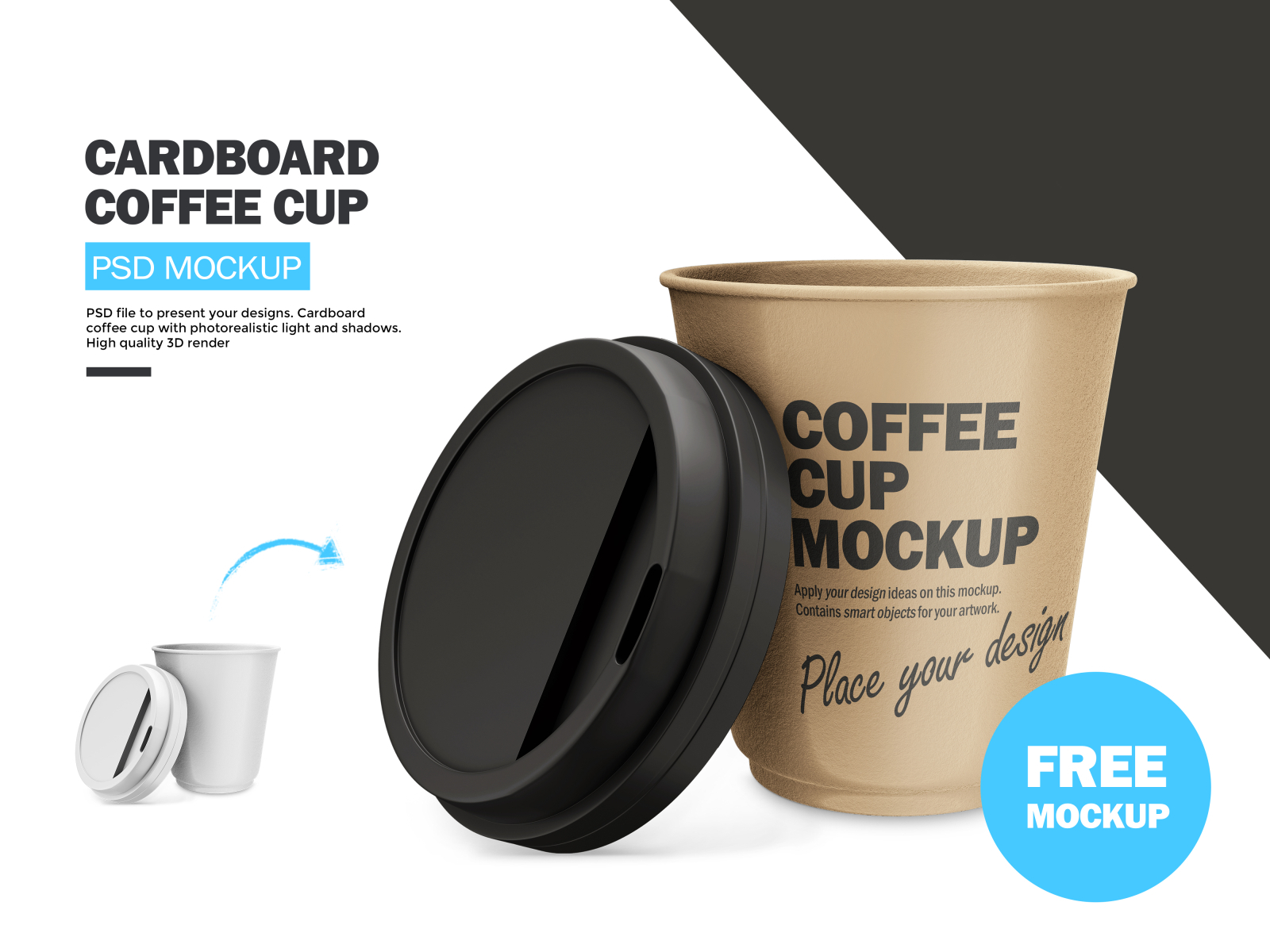 Download Cardboard Coffee Cup Free Psd Mockup By Tsvetelina Hristova On Dribbble