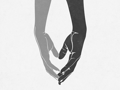 Love The Difference - Hands Illustration couple decoration difference different digital art fingers friendship gift card hand holding illustration love photoshop poster print relationship touching unite wall frame art
