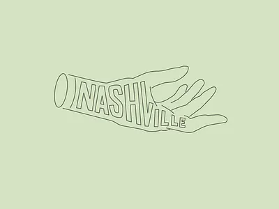 Nashville Helping Hand hand hand lettering illustration letter lettering nashville type typography vector