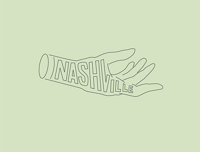 Nashville Helping Hand hand hand lettering illustration letter lettering nashville type typography vector