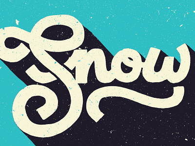 Snow snow type typography