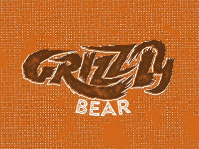 Grizzly calligraphy lettering type typography vector