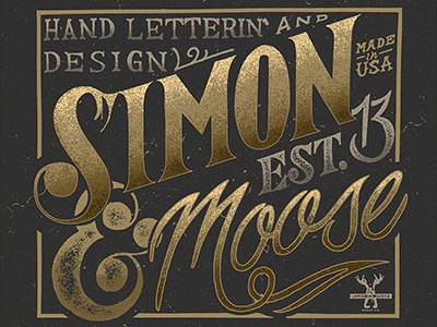 Simon and Moose Logo Concept hand lettering letter lettering type typography