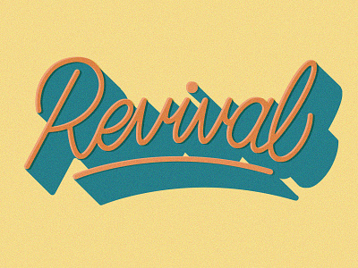 Revival hand drawn hand lettering hand type lettering off register revival type typography vector vintage
