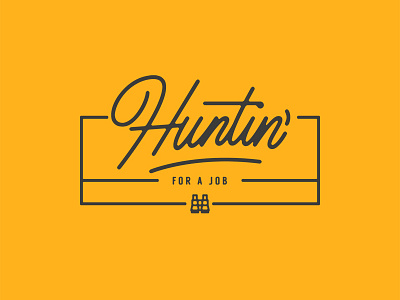 Job Huntin' hand drawn hand type job hunting lettering off register type typography vector vintage
