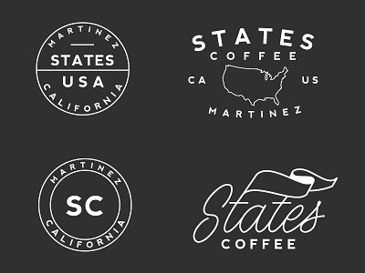 Final States Branding coffee flag hand drawn hand type lettering states type typography usa vector