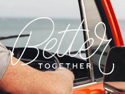 Better Together better halftone hand drawn hand type lettering monoline together type typography vector
