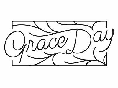 Grace Day Lockup hand drawn hand lettering letter lettering life lockup monoline script type typography values wisdom