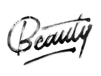 Beauty beauty hand hand drawn hand lettering krink letter lettering pin script type typography vector