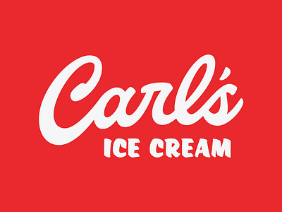 Carl's carls hand drawn hand lettering ice cream letter lettering normal illinois script type typography vector