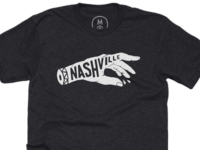 Nashville Hand Tee blood city cotton bureau hand illustration lettering lockup nashville shirt tee tshirt type