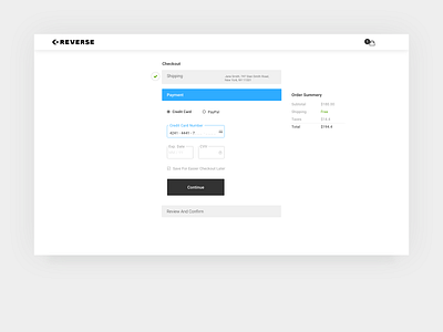 Daily UI - 002 - Credit card checkout checkout dailyui e commerce ecommerce responsive design ui