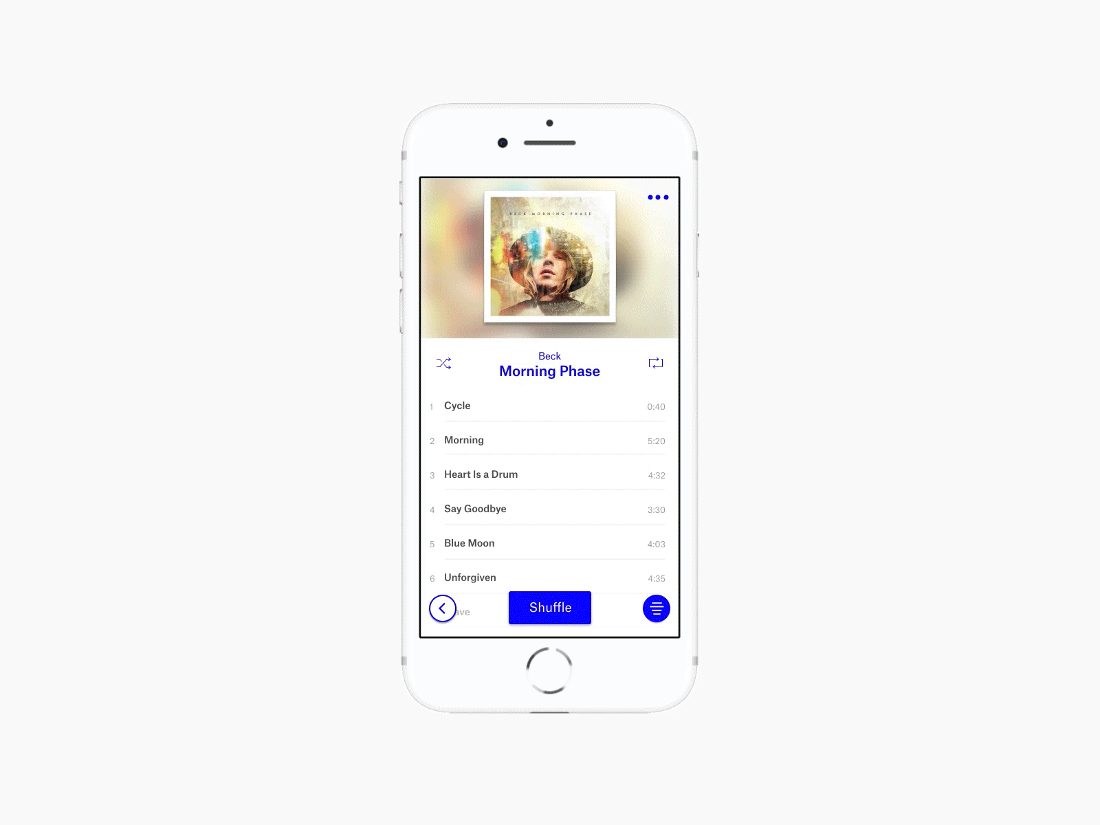Daily UI - 009 - Music Player (3/3) app clean dailyui minimal mobile music app music player