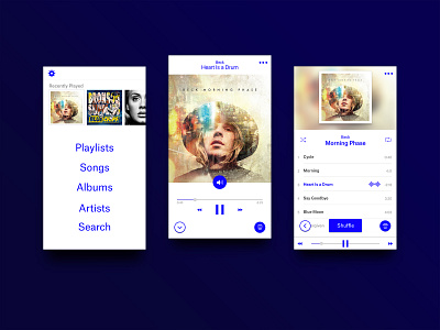 Daily UI - 009 - Music Player (1/3) app app design clean daily ui dailyui minimal mobile music app music player