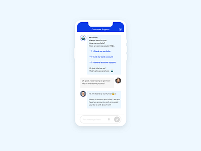 Daily UI - 013 - Direct Messaging (2/2) chat chatbot customer service daily ui dailyui direct messaging mobile mobile design responsive webdesign