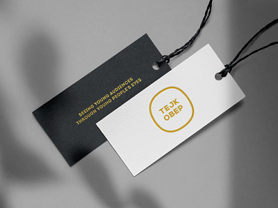 Bookmark Design for "TEJK OBEP" Festival art art direction black bookmark brand branding creative design design elegant festival golden logo minimalism mockup music performance print design typo typography art white