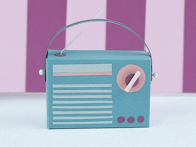 Radio Swing animation art colorfull colors design framebyframe handcraft jumping model modeling motion motion graphic movement paper paperart radio stopmotion stripes twist video