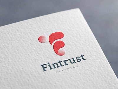 Fintrust Partners Logotype Design artwork branding branding design circles corporate design corporate identity creative creative design curves elegant design elegant font fluid gradient graphic design logo logotype minimal mockup red symbol