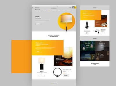 Bight Ecommerce clean ecommerce gradient minimal orange silver uiux web web design webshop