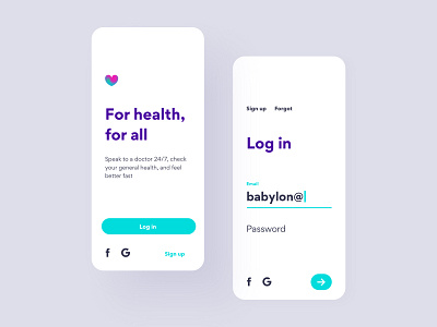 Daily UI #001 • Sign Up 001 app challange dailyui health login medicine mobile signup ui