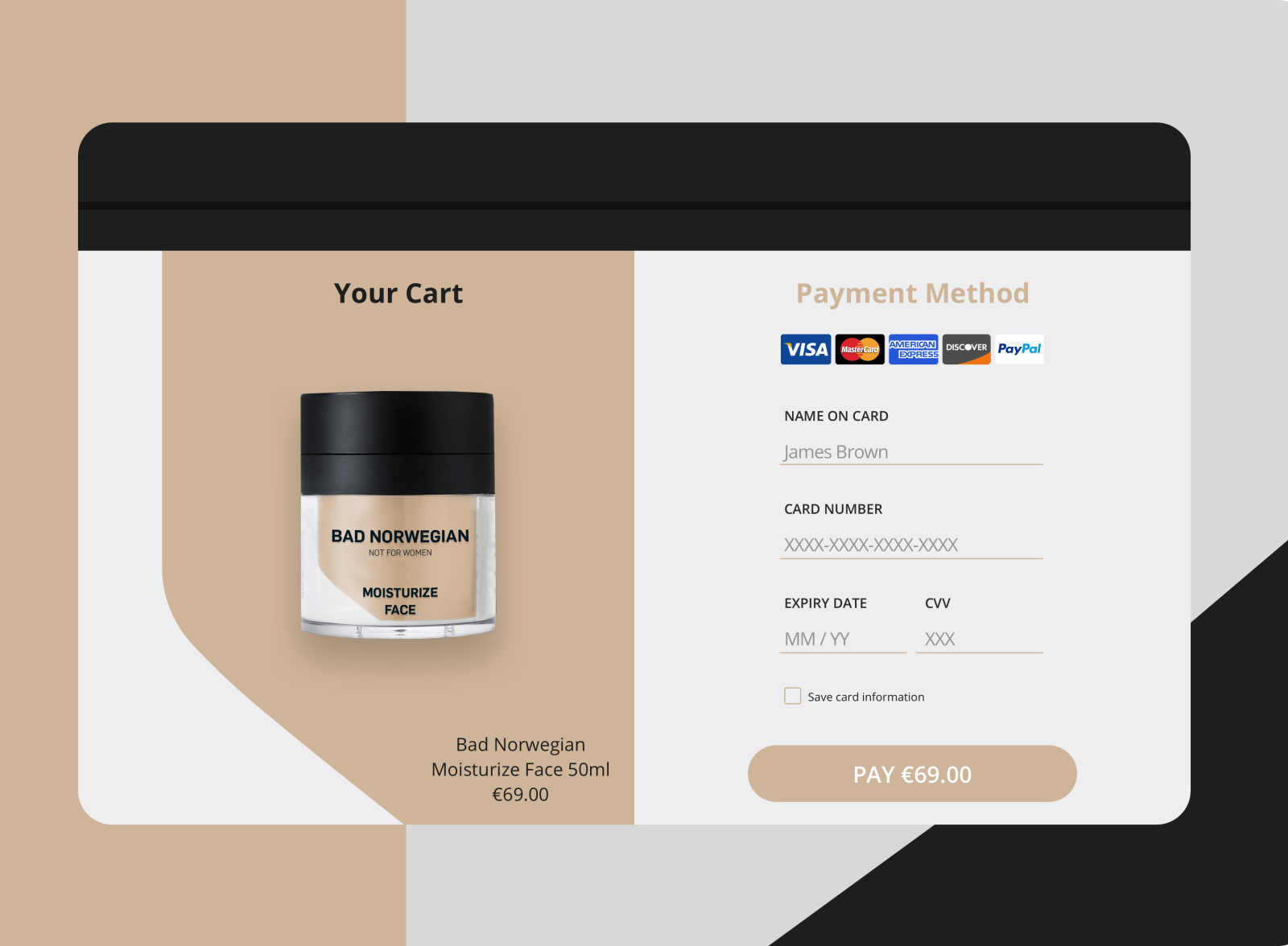 DailyUI #002 - Credit Card Form
