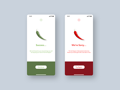 DailyUI #011 - Flash Message app clean daily ui challenge 011 dailyui dailyui challenge dailyui011 flash message food app green and red health app healthy eating message mobile mobile app mobile ui restaurant app simple success message ui challenge ui design