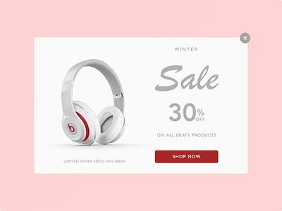 Daily UI 016 - Pop Up/Overlay beats by dre clean daily ui daily ui 016 daily ui challenge dailyui minimal music overlay pop up ui challenge ui design uiux web ui