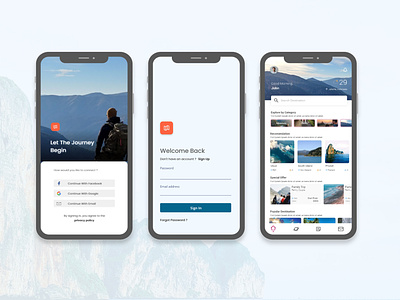 Travel UI Screen Adobe XD adobe xd templates android app android app design company design inspiration inspirations ios app design mockups travel ui ui kit user experience user interaction user interface ux