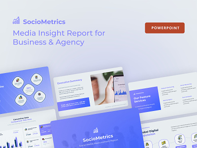 SocioMetrics - Social Media Insight Report analytics branding dashboard mediareport report web design website