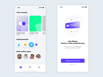 Course App Mobile Design app design figma figma design mobile mobile ui mockup ui ux