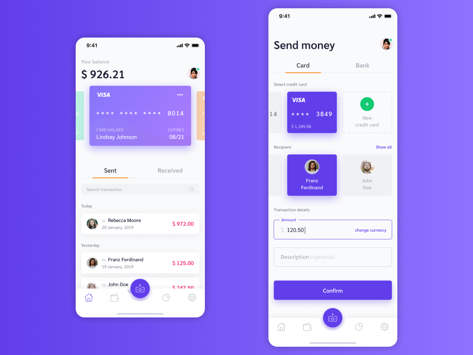 Payment App UI Design by Abu Azis on Dribbble