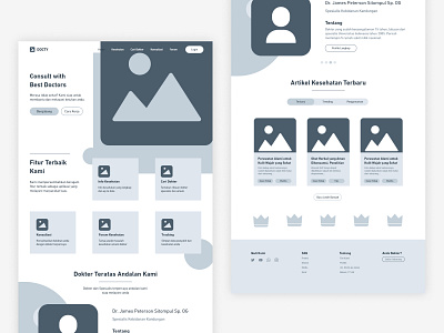 Doctor Consult Wireframe Website doctor figma design ui ux web wireframe