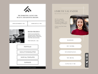 Bio Page - Template by Lisa Lenkens on Dribbble