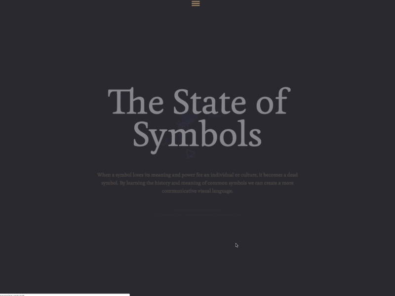 The State of Symbols logos personal project site symbols