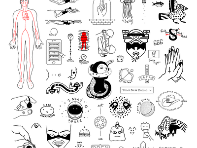 Tattoo Flash Sheet by Jonathan Haggard on Dribbble