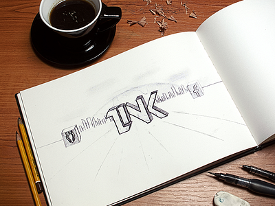 LinkGames Logo Design Sketch